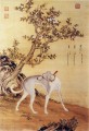 Cangshuiqiu a Chinese greyhound from Ten Prized Dogs Album Lang shining Giuseppe Castiglione old China ink